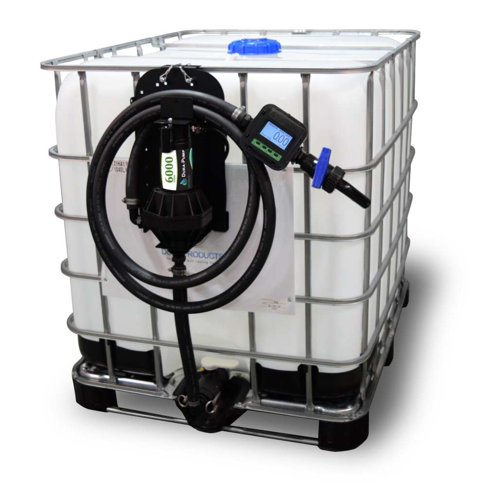 Dura-Pump 12V Kit On IBC Herbicide Tote 